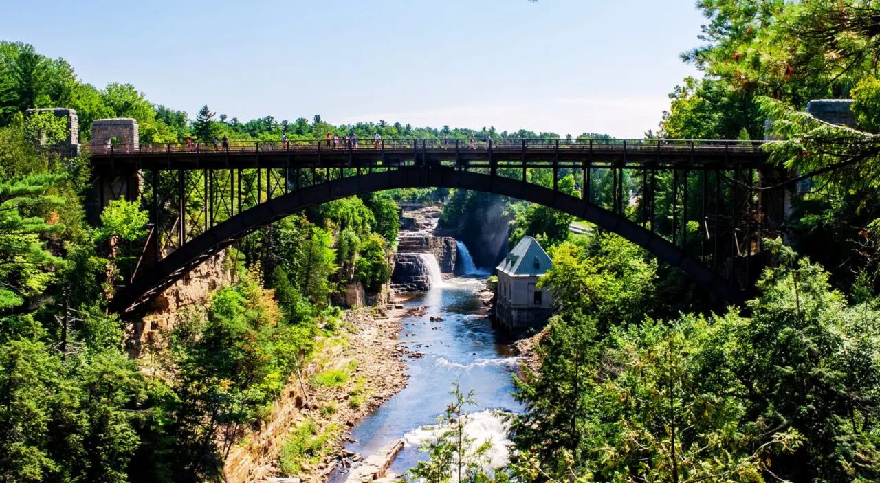 Bridge over the Ausable Chasm in New York State