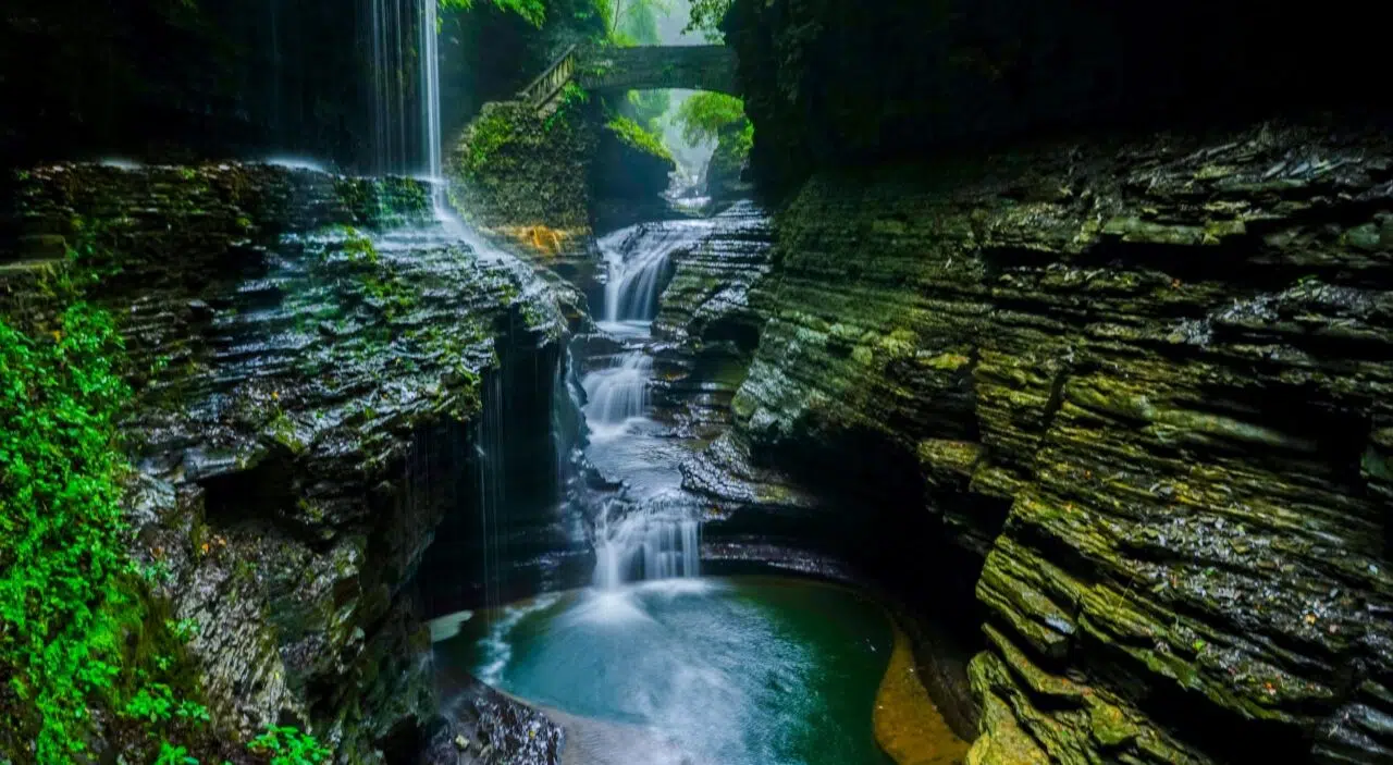 Waterfall at Watkins Glen State Park New York